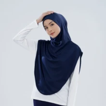 Muslim Quick-dry Sports Instant Hijabs Modest Sports Wear Undercap Jersey Hijabs Ready to Wear Scarf